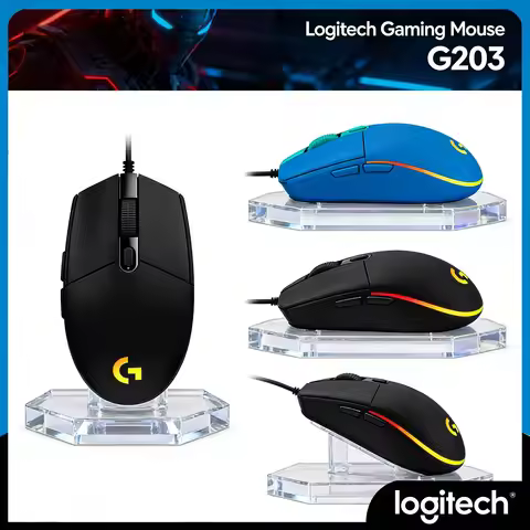 Logitech G203 Gaming Mouse LIGHTSYNC RGB Durable Build for Longevity