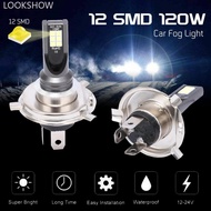 LOOKSHOW 2Pcs H4 H7 9005 9006 H1 H3 12LED-3030SMD Canbus LED Bulb Car Led Fog Driving Lamp Light 12V