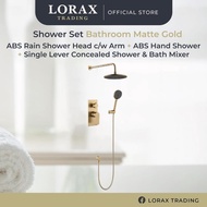 CS6 Concealed Shower Set6:(ABS Shower Head +3 function ABS Hand shower +Single Lever Concealed bath &amp; mixer)(Matte Gold)