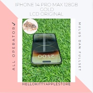 Iphone 14 pro max 128gb gold second ex inter fullset lengkap mulus 