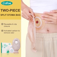 Cofoe 20pcs Reusable Two-piece System Colostomy Stoma Pouch Replaceable Ostomy Care Bag Without Ostomy film