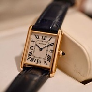 Cartier Tank Louis 18k Gold Date with original box and booklet 卡地亞手錶，石英，18k金