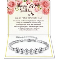 IEFLIFE Birthday Gifts for Women - 30/40/50/60/70th Birthday Bracelet