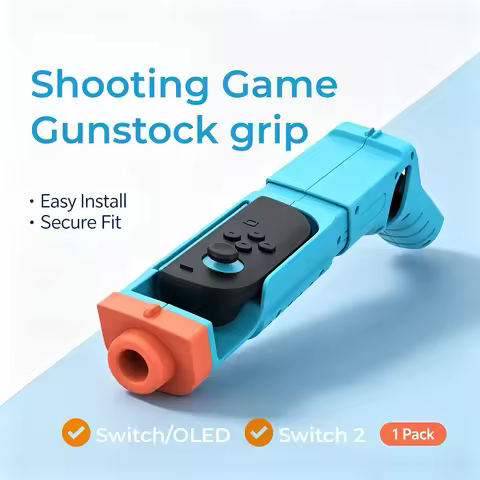 Joy-Con Gun Shape Handgrip,Shooting Game Controller Gun Stock Mount,Hunting Rifle Pistol Hand Grip f