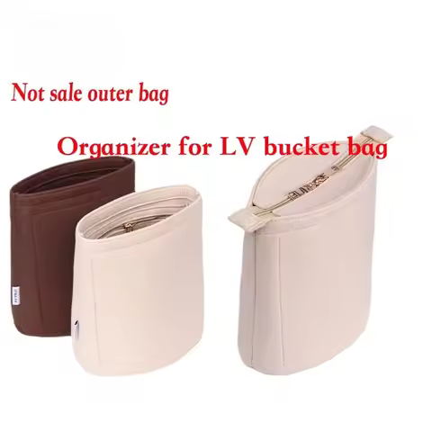 Bag Insert Organizer for LV Bucket GM Monogram Designer Bag,Round Bags Inner Liner Accessories Suppo