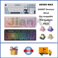 AJAZZ AK980 MAX Magnetic Wired Keyboard 95% Hot swappable RGB GASKET Supports SOCD, DKS, MT, TGL, Ma