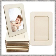 12 Pieces DIY Wood Picture Frames Unfinished Solid Wood Photo Picture Frames For 4 X 6 In Photos,