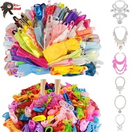 RL HW Barbie Accessories 10 Pcs Sorts Barbie Clothes 10 Pair Shoes 6 Pieces Necklace
