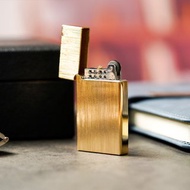 【FREED】金色拉絲銅殼煤油打火機 客製化 刻字 情人節禮物
