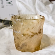 Set of 6 Matte Gold Glass Cups 260ML 9x8cm