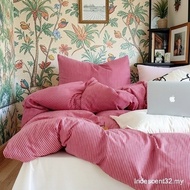 Free shipping WindSing Cotton Duvet Cover Set Striped Print Duvet Cover Queen/King Size Soft and Bre