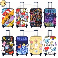 BT21 Luggage Cover Washable Suitcase Protector Anti-scratch Suitcase cover Fits 18-32 Inch Luggage