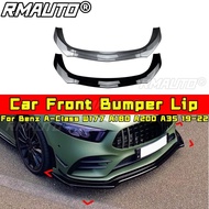 For Benz A-Class W177 A180 A200 A35 AMG  2019-2022 Car Front Bumper Lip For Benz A-Class W177 A180 A