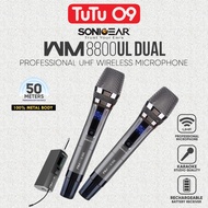 SonicGear WM 8800UL Dual Professional Handheld UHF Wireless Microphone 50m Transmission Distance WM8800UL