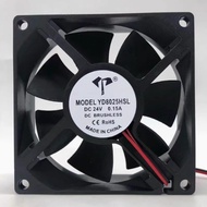 YD0825HSL 8025 DC12V 24V 0.15/0.3/0.2/25A inverter cooling fan 8CM Oil-Containing