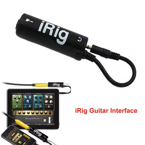 Miwayer Guitar Interface: Guitar to Phone Adapter with Built-in Tuner for Recording & Practice