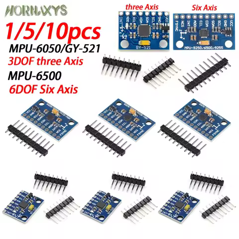 10/1pcs GY-521 MPU-6050 MPU6050 Module 3 Axis analog gyro sensors+ 3 Axis Accelerometer Module MPU65