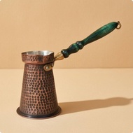 Copper Cezve Oxidized Finish Ibrik Briki Heat-Insulating Cookware Stovetop Use