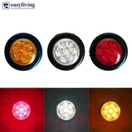 EAZYLIVING 1PC 12V/24V Truck Side Lights Trailer Clearance Lights LED Marker Lights Round Wagon Rear