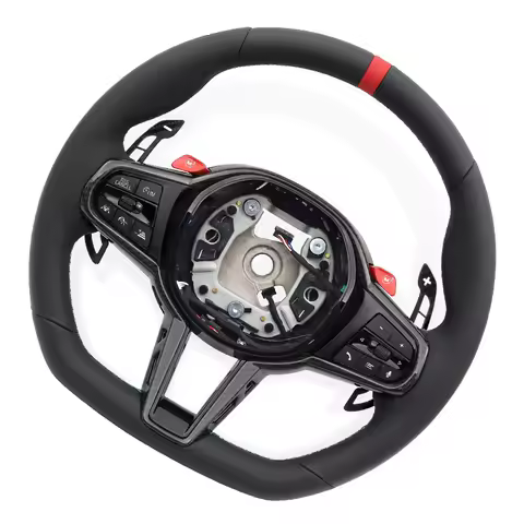 CS Leather Car Steering With Wheel M1M2 Button For G/F Series G20 G21 G30 G80 G82 G42 M4 F82 M5 F90 