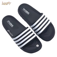 Dép nam quai ngang 4 sọc đen trắng đúc nguyên khối siêu nhẹ thời trang Maipy D227 (FORM LỚN LÙI 1 SI