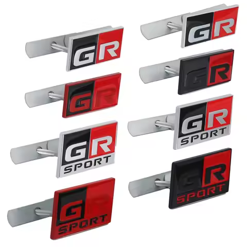 3D Metal GR Sport Logo Car Front Grille Badge for Toyota Rav4 Auris Yaris Camry Crown Prado Supra Co