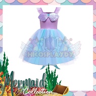hiCosplaydy Mermaid Princess Ariel Dress Kids Cosplay Costume
