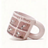 [75th Anniversary Fat Handle Snoopy] Porcelain Ceramic Drinking Cup Couple Cup Milk Cup Mug Coffee C