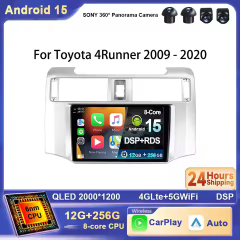 For Toyota 4Runner 5 N280 2009 - 2020 Android 15 Car Radio 2K Carplay Stereo Multimedia Video Player