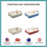 Crofton Cast Iron 4.9L Roaster Enamel Besi Baker Tray Oven Safe Heavy Duty Pemanggang Cooking Baking Grill Enameled