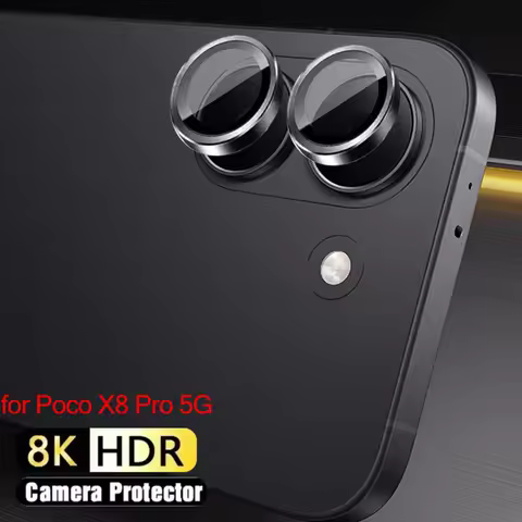 Aluminum Alloy Camera Glass Case For Xiaomi Poco X8 Pro 3D Metal Ring Lens Protector PocoX8Pro Littl