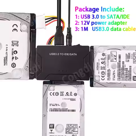 USB3.0 to SATA IDE Converter USB Adapter Hard Drive Disk HDD Cable 2.5" 3.5" SATA IDE HDD 6TB Laptop