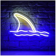 Wanxing Neon Led Neon Sign Shark Beer Bar Lamps USB With Switch Power Cool Funny Street Wall Hanging Art Room Decor Neon Light