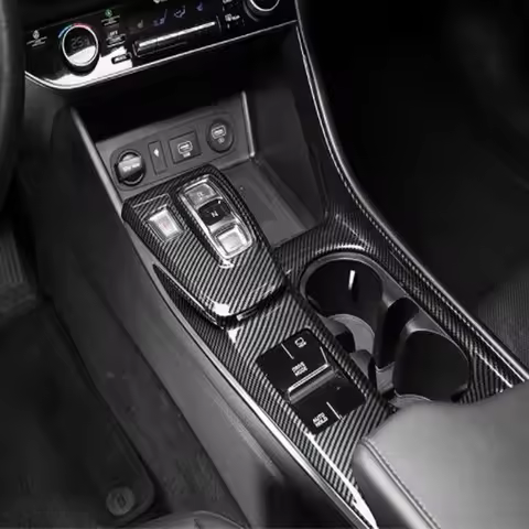 For Hyundai Sonata DN8 2020 - 2022 Accessories Carbon Fiber Center Console Gear Shift Panel Front Wa