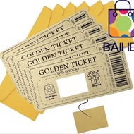 BAIHEE Golden Ticket Scratch- Card,  Scratch  Ticket Concert Ticket,  with Envelope Raffle Gift Part