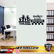 Wall Sticker Motivational Office Glass Wall Sticker Teamwork Team Work Hand Quotes Indoor Outdoor