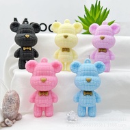 Wool Bear Keychain Pendant Bow Tie Bear Keychain Violent Bear Keychain Doll Pendant Bear Keychain