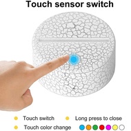 2 Pack 3D Night LED Light Lamp Base + Remote Control + USB Cable, 16 Colors Light Show Display Stand