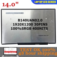 B140UAN02.0 Original NEW 14.0"INCH 16:10 1920X1200 30PINS 400NITS 100%SRGB Matrix LCD Screen WITHOUT