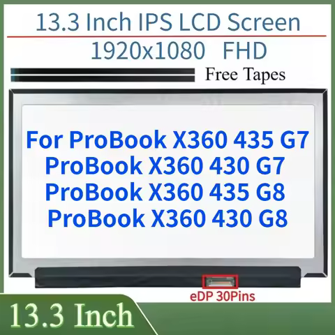 13.3 Inch Laptop LCD Screen For ProBook X360 435 G7 430 G7 435 G8 430 G8 Display Matrix Panel 1920x1