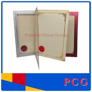 [PCG] CERTIFICATE HOLDER / CARD A4 WITH PVC/METALIC SURFACE SIJIL EMAS konvo / convocation