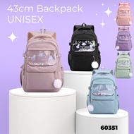 60351 #Korea Backpack High Quality ( Beg Sekolah / School Bag / Beg Galas / Laptop / College ) Desig
