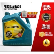 PERODUA FULLY SYNTETIC 0W20 4L ENGINE OIL WITH PERODUA ORI OIL FILTER (P2A12) Motor Oil Car Oil Engi