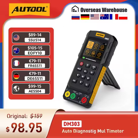 AUTOOL Automotive Multimeter Car Circuit Tester with K/CAN/Oscilloscope/Cranking/Analog Signal/Injec