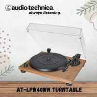 Audio-Technica AT-LPW40WN Fully Manual Belt-Drive Stereo Turntable - Natural Wood Finish