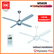KDK M56SR 56" Long Rod Ceiling Fan with Remote