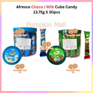 Afresco Choco / Milk Cube Candy 13.75g X 30pcs Pumpkin Mall