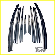 ♞PREMIUM Rain Visor Toyota Innova 2016 2017 2018 2019 2020 2021 2022 Chrome Silver Rain Visor 8 pcs