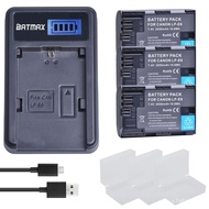 2650mah 3x LP-E6 LP E6 lpe6 Baeries Bateria LCD B Charger for Canon 5D Mark II III 7D 60D EOS 6D 80D 70D XC10 5DS