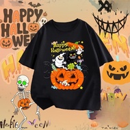 【220G 100%Cotton T-shirt】NELLY T-Shirt Spooky Season Kids Halloween Shirts Pumpkin Fashion Tee Girl 